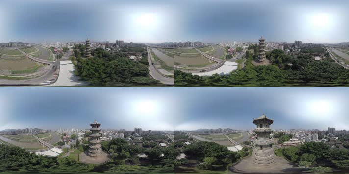 城市航海桥梁VR拍摄4k