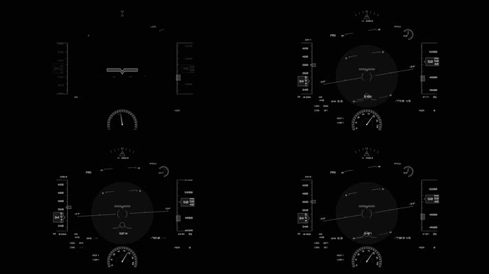  2K战斗机驾驶HUD显示屏