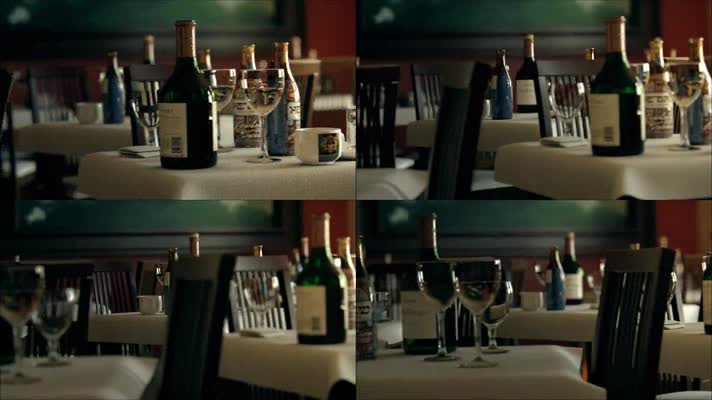 餐厅 餐桌 红酒 香槟 酒杯