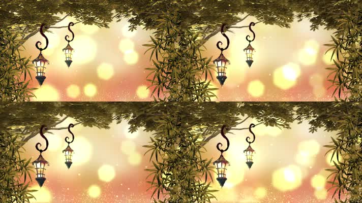 树叶童话灯背景循环