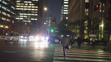 城市商务大楼夜景