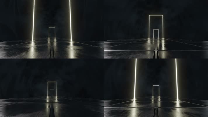 神秘大门灯光通道