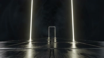 神秘大门灯光通道