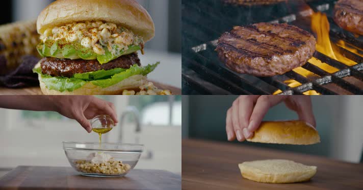 汉堡美食，制作汉堡
