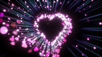 荧光爱心冲屏-透明通道 荧光爱心冲屏-透明通道