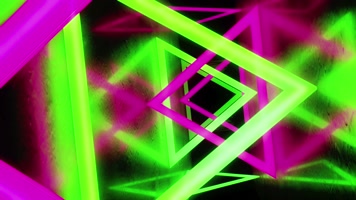 霓虹线条旋转穿梭