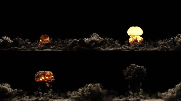 透明素材爆炸蘑菇云