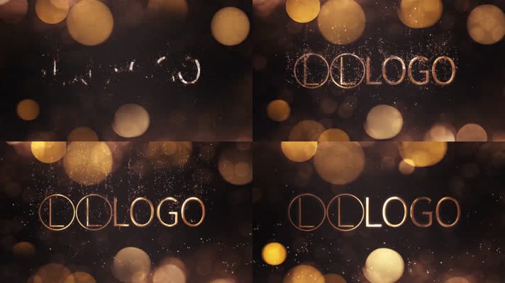 华丽粒子奢华光晕LOGO标题AE模版