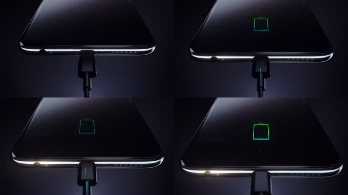 智能手机电池充电三维动画