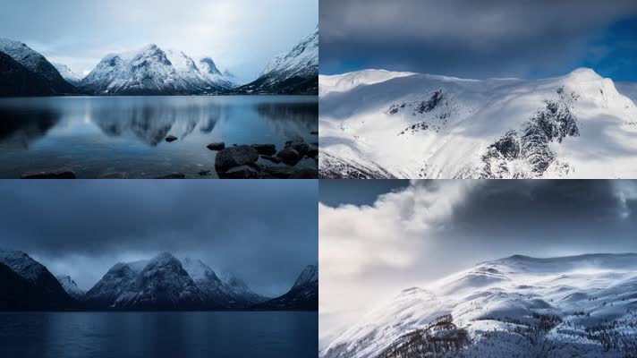 雪山山峰延时视频