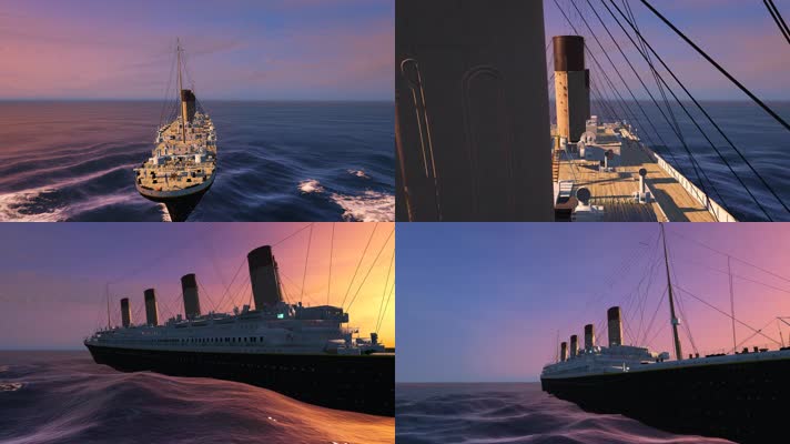 泰坦尼克号大海航行场景