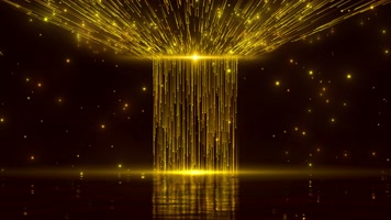 4K金色唯美粒子舞台背景
