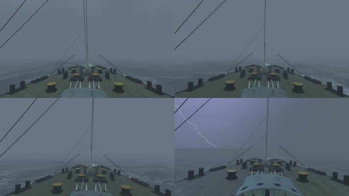 泰坦尼克号撞冰山前航行场景