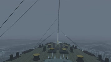 泰坦尼克号撞冰山前航行场景