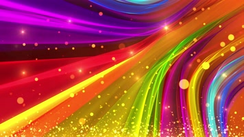 4K彩虹色七彩丝带背景