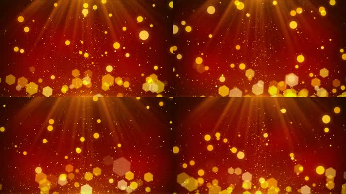 4K金色粒子光斑粒子背景