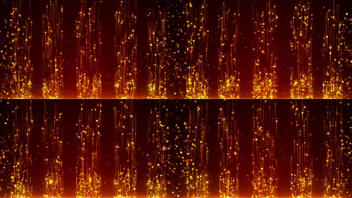 4K金色粒子光线