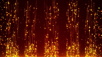 4K金色粒子光线