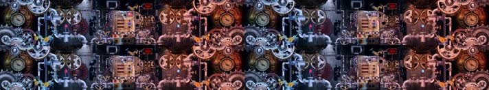 卡通机械工厂宽屏背景