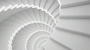 白色旋转楼梯