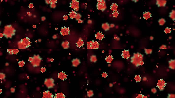 唯美卡通牡丹花粒子背景视频 唯美卡通牡丹花粒子背景视频