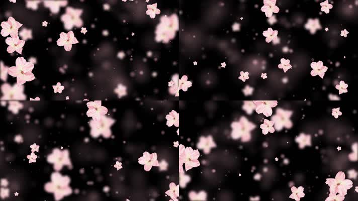 唯美清新桃花粒子背景视频 唯美清新桃花粒子背景视频