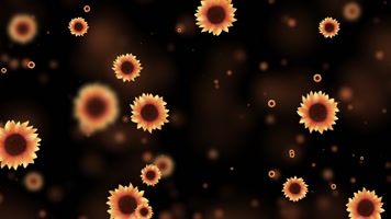 唯美向日葵粒子背景视频