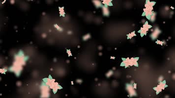 唯美杜鹃花粒子背景视频 唯美杜鹃花粒子背景视频