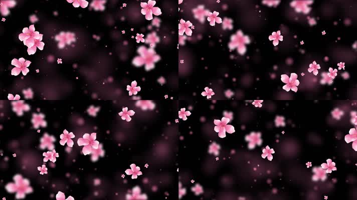 唯美桃花粒子背景视频