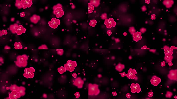 唯美梅花粒子背景视频