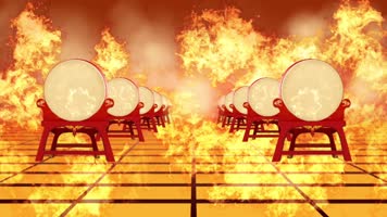 火焰大气中国鼓推进背景 火焰大气中国鼓推进背景