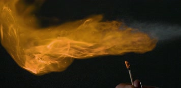 火柴喷火，慢动作慢镜头
