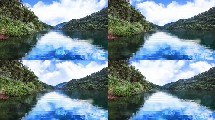 4K平静水面大山背景