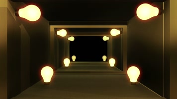 金色灯泡隧道