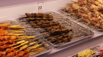 4K烤虾烧烤羊肉串夜宵美食聚会