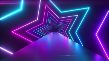 霓虹光线炫彩穿梭隧道
