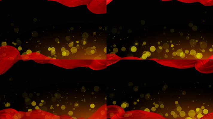 4K党政红绸遮罩