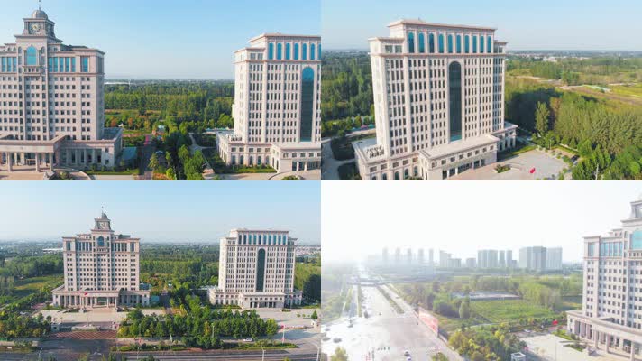 4K航拍新乡市海关全景