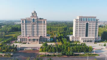 4K航拍新乡市海关全景