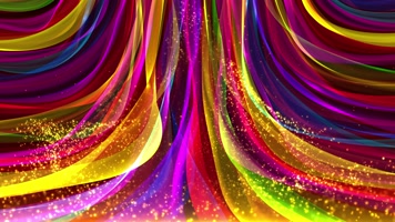 4K彩色飘带大气晚会背景