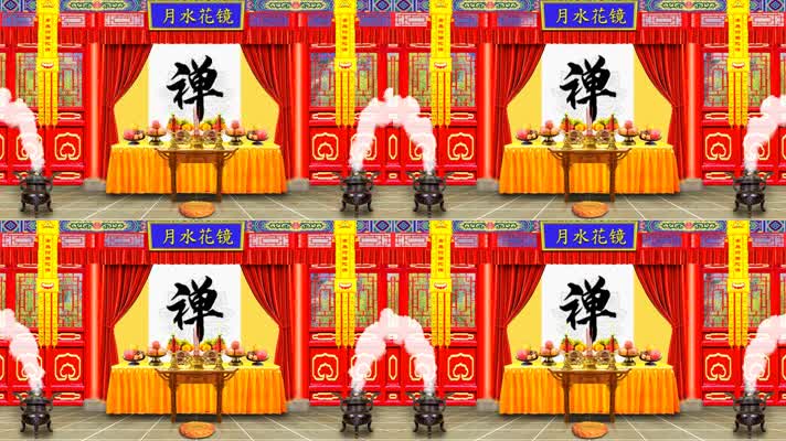 戏曲佛堂素素材背景03