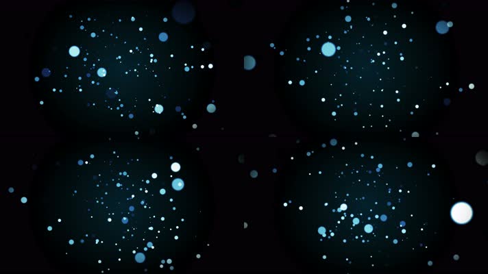 4K蓝色唯美梦幻粒子光斑穿梭