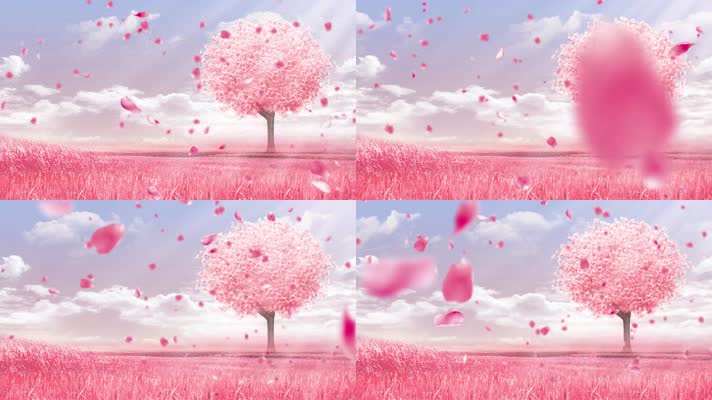 唯美粉色树-4K