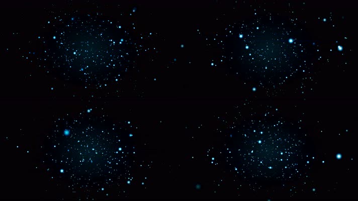 4K蓝色唯美梦幻粒子穿梭舞台