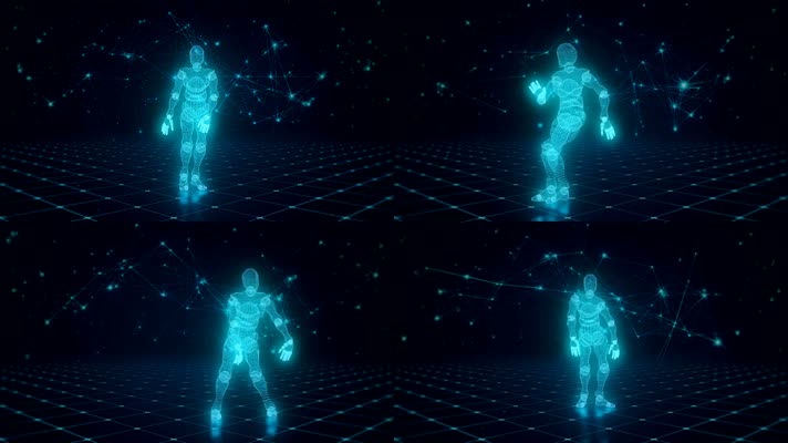 全息粒子机器人舞台酒吧VJ背景