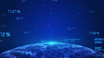 4K蓝色科技大数据背景
