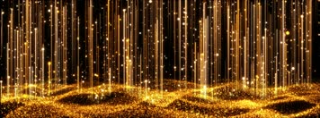 原创黄金粒子海洋-上升线条