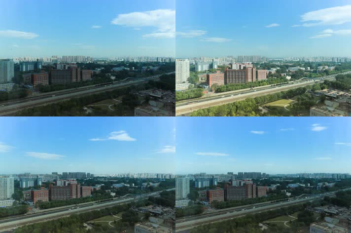 4K蓝天北京城市风光