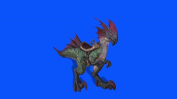 恐龙坐骑，多角度前侧背面顶拍