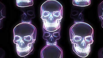 动感发光骷髅背景